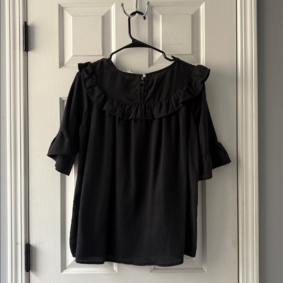 ENTRO Floral Ruffle Top - Picture 4 of 4